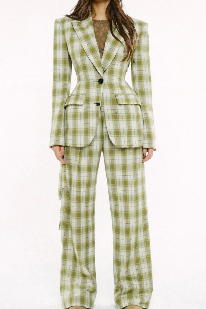 Tailleur  Olive check