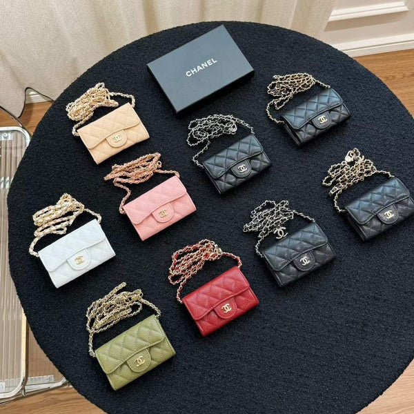 Catena con mini pochette nero/oro cc