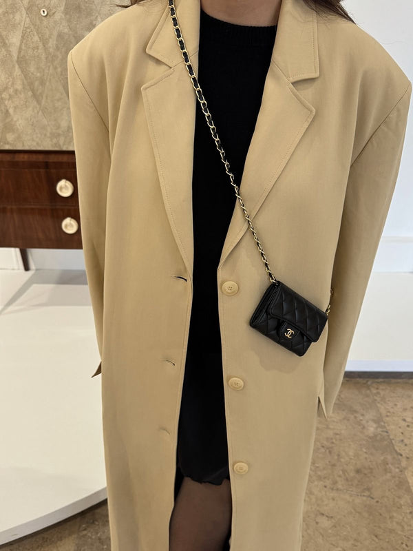 Catena con mini pochette nero/oro cc