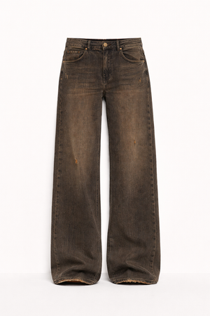 Jeans wide leg dark sabbiato