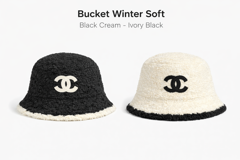 Bucket pescatore Winter Soft – Ivory Black