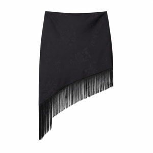 Foulard seta lumina frange