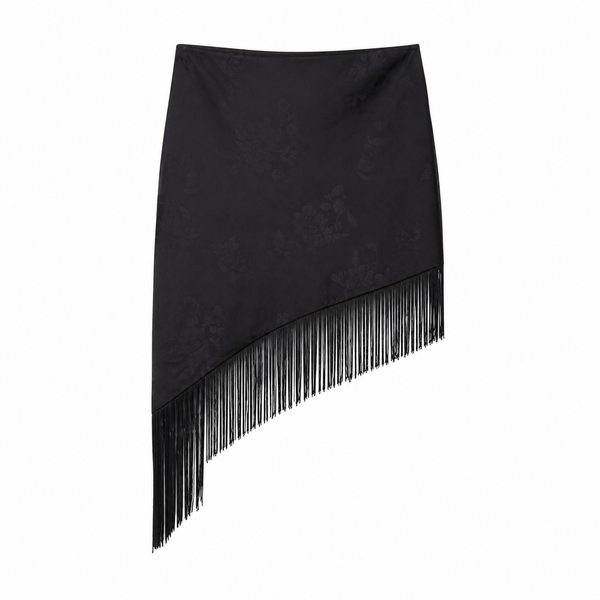 Foulard seta lumina frange