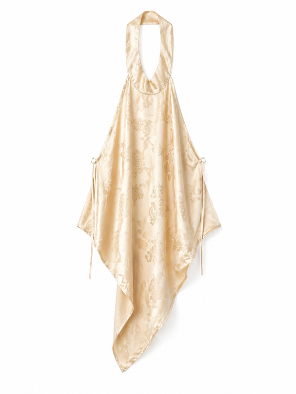 Top Satin Halter Fleur