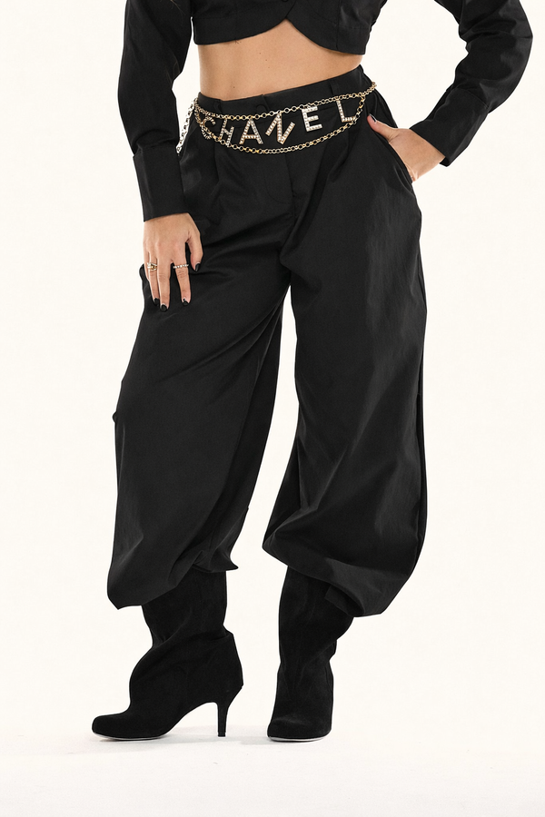 Coordinato cropped tessuto