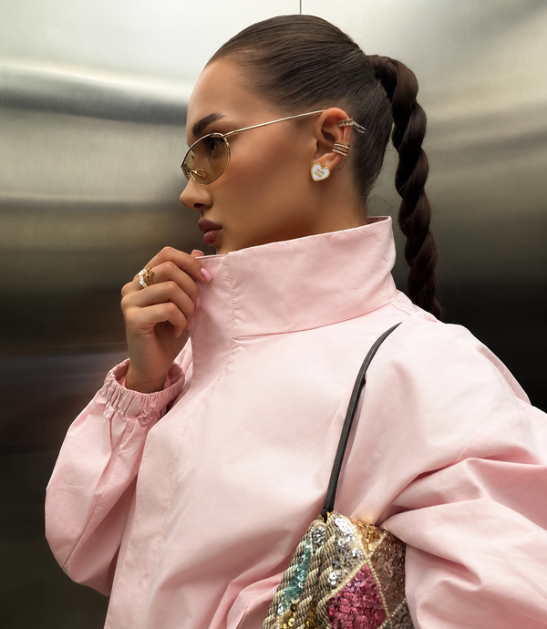 Orecchini cuore bianco miu