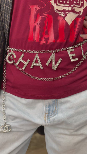 Cintura chanel con strass