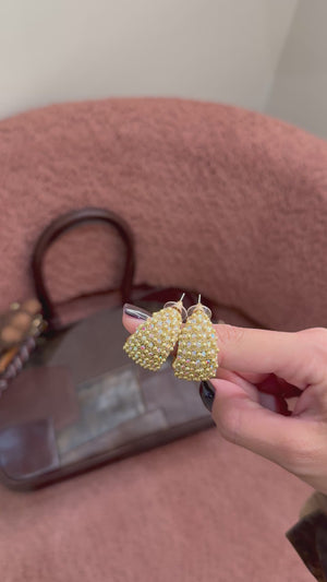 Orecchini double hoop zirconati