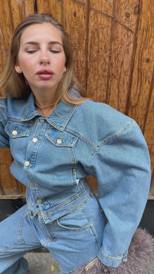 Coordinato denim Milano fashion