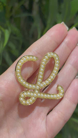 Spilla Loewe perle gold