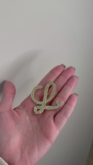 Spilla Loewe strass gold