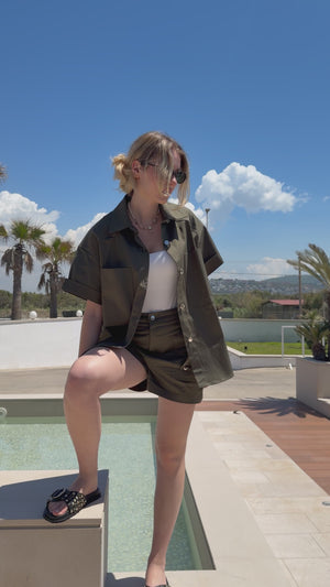 Coordinato popeline khaki Lumina